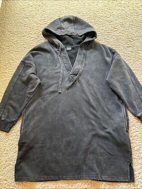 Mono B Washed Vintage Black Hooded Pullover